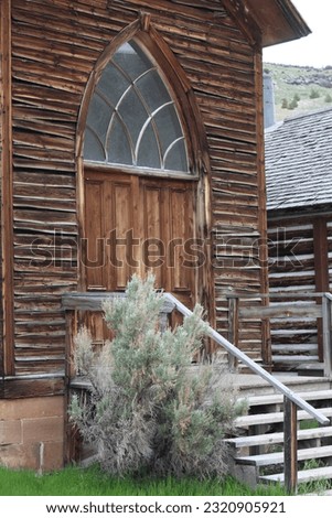 Front of church in ghost town