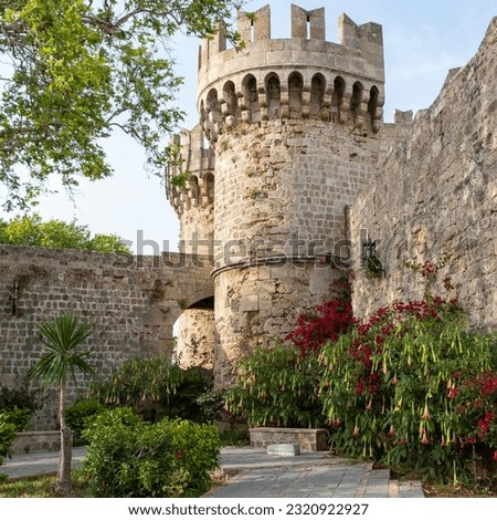 The Walled Medieval City of Rhodes Greece Royalty-Free Stock Photo #2320922927