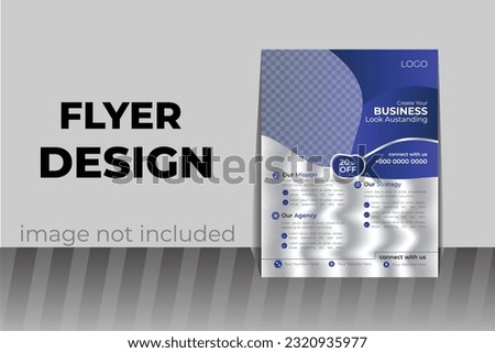 Template vector design for Magazine, Poster, Corporate Presentation, Portfolio, Flyer, infographic, layout modern with size A4, Front Easy to use and edit.