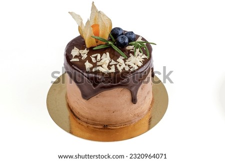 delicious fresh cake on white background for food delivery website 2