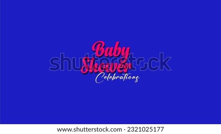 Baby Shower Logo Vector Artwork  Style