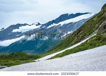 Byron Glacier is located in Girdwood, Alaska on the Kenia Peninsula, sitting adjacent to Portage Lake and Portage Glacier