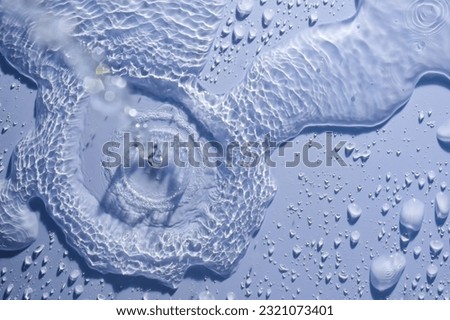 Water flows on the surface and forms bubbles and patterns. Water pattern. Watermark illustration.