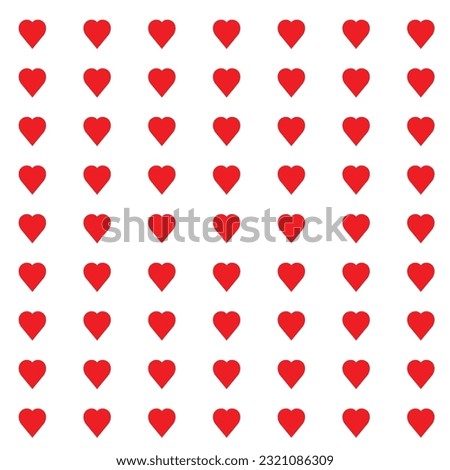 The red heart pattern can be used for marketing and other decoration.
