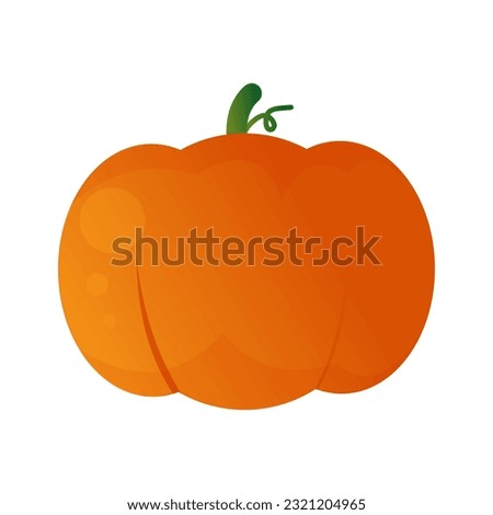 Vector pumpkin for fall, halloween and thanksgiving with transparent background