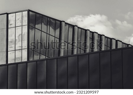 Black and White Architectural Lines crossing each other