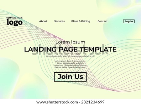 Abstract modern technology Landing page template, flowing line digital technology, smooth particle wave, big data techno design concept background wallpaper, Annual reports, flyer, poster, cover. EPS
