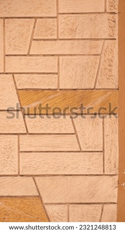 Geometric shapes blocks in stone wall