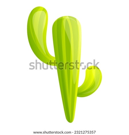 Mexican cactus icon. Cartoon of mexican cactus icon for web design isolated on white background