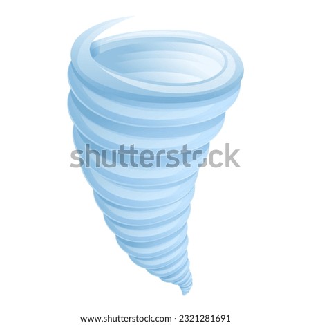 Water tornado icon. Cartoon of water tornado icon for web design isolated on white background