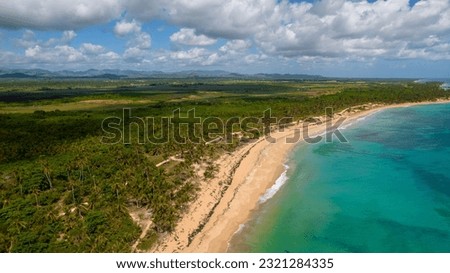 Beautiful drone picture of the Dominican Republic landscape.