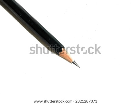 Amazing isolated black pencil on pure white background.