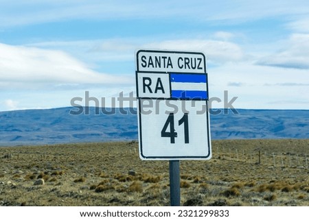The road signs of Santa Cruz with number 41