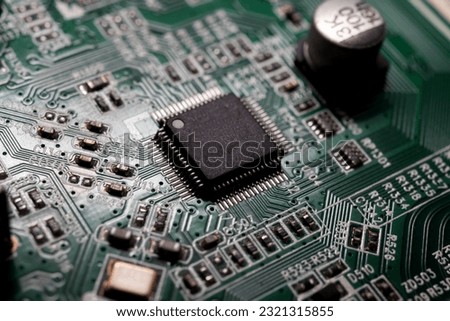 television internal circuits, close up. Macro  Royalty-Free Stock Photo #2321315855