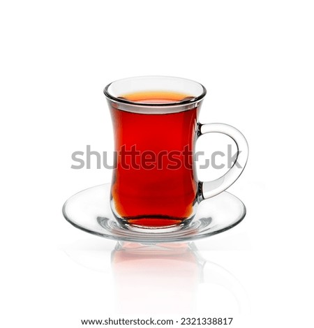 Turkish tea cup set full cup photo. empty cup. thin-waisted glass. isolated objects. Turkish. tea.Turkish breakfast.Bayram. Festive.. Eid al-Adha. Treditional tea.