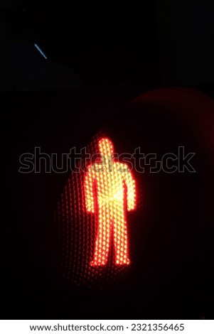 A road red light for people to stop