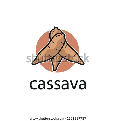 Cassava Graphic Design Illustration Vector. Cassava Logo, Cassava Farm Icon. Royalty-Free Stock Photo #2321387737