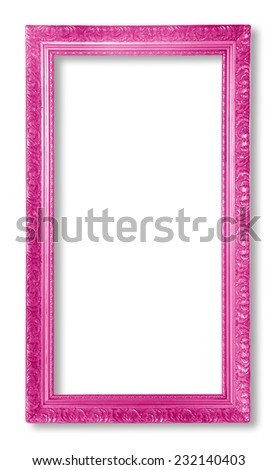 purple picture frame. isolated  on white background