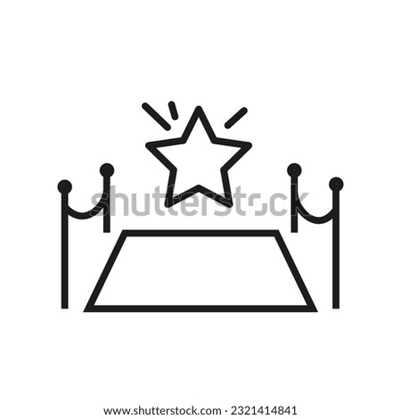 red carpet. Carpet for VIP celebrities. Vector illustration. stock image. Royalty-Free Stock Photo #2321414841