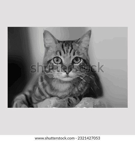little angel slogan with cute angel cat illustration, cat, black and white house cat, Black and white portrait of the cat on the home window, vector