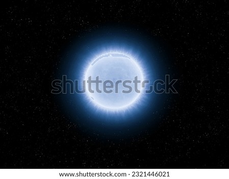 Neutron star in space. Pulsar on a black background. The collapsed core of a star.