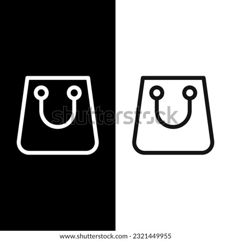 black and white shopping bag icon