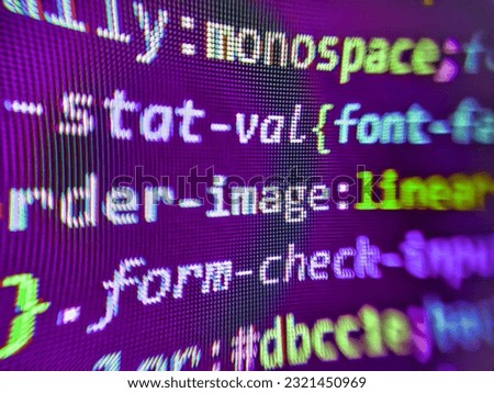 Digital technology background. Programming code abstract background screen of software. Writing program code on computer. Abstract source code background