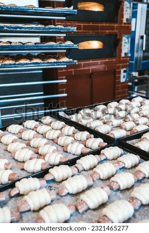 unbaked production of traditional sicilian food in an industrial bakery