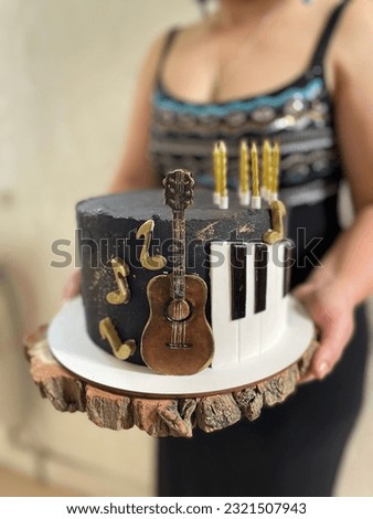 Musical cake .Cake for a musician's birthday