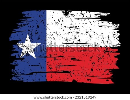 Texas Distressed Flag Vector Art