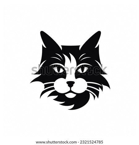 Cat Silhouette illustration icon black with white background graphic design animal paw, sleeping, japanese, peeking, head, cat home