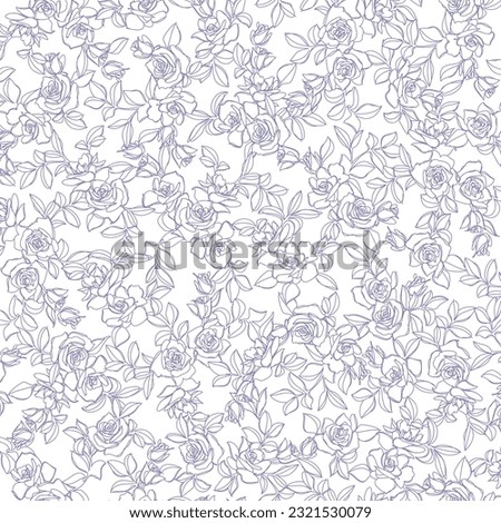 Abstract and cute rose seamless pattern,