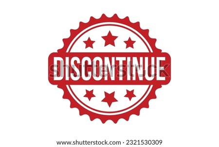 Discontinue rubber grunge stamp seal vector Royalty-Free Stock Photo #2321530309
