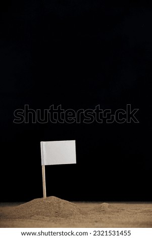 white flag on moon on the dark background air child astronaut planet