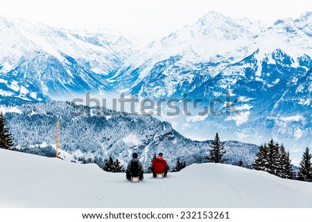 Winter in the swiss alps