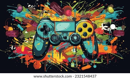 Power Play: Dynamic Gaming Controller Royalty-Free Stock Photo #2321548437