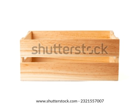 ืNew wooden crate. isolated on white background. Royalty-Free Stock Photo #2321557007