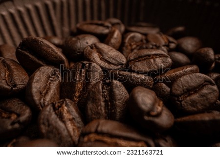 Roasting Coffee Bean Ultra Close Royalty-Free Stock Photo #2321563721
