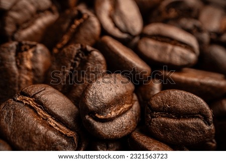 Roasting Coffee Bean Ultra Close Royalty-Free Stock Photo #2321563723