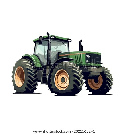 Farm tractor design over white Royalty-Free Stock Photo #2321565241