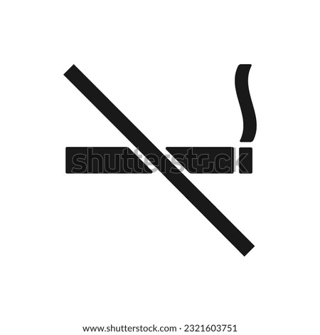 Smoking is prohibited, contour icons on a white background. Editable stroke. The Forbidding line sign. Vector graphics