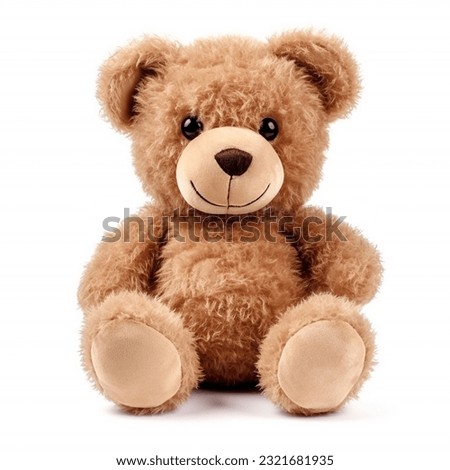 Cute Teddy Bear Isolated On White Background Royalty-Free Stock Photo #2321681935