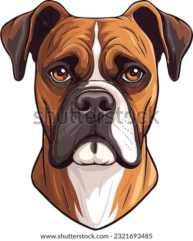 Dynamic Boxer Dog Vector Energetic Canine Appeal Royalty-Free Stock Photo #2321693485