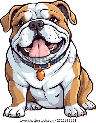 Bulldog Vector Bold and Lovable Canine Character Royalty-Free Stock Photo #2321693651