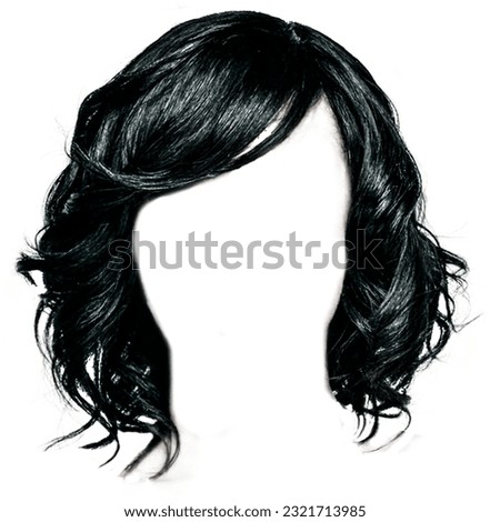 Sleek and versatile hair styles captured on a clean white backdrop, perfect for creative photo editing and manipulation. Royalty-Free Stock Photo #2321713985
