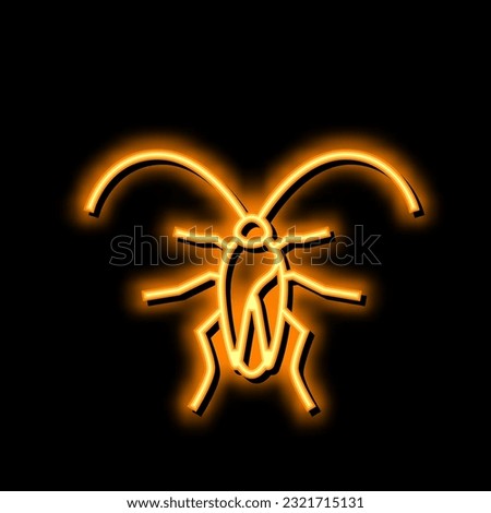 cockroach insect neon light sign vector. cockroach insect illustration