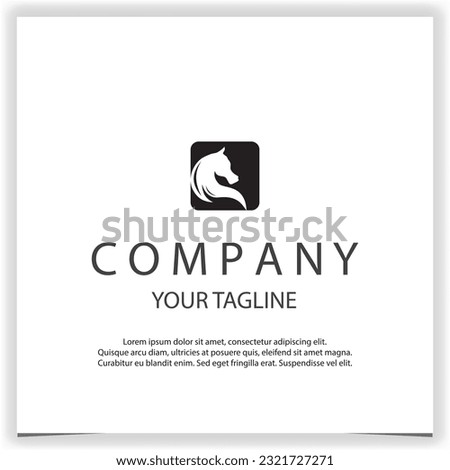 combining boxes and horse heads into one unique and interesting concept logo creative premium elegant template vector eps 10