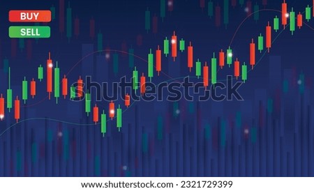Forex Trading Candlesticks - Buy and Sell Stocks Illustration 