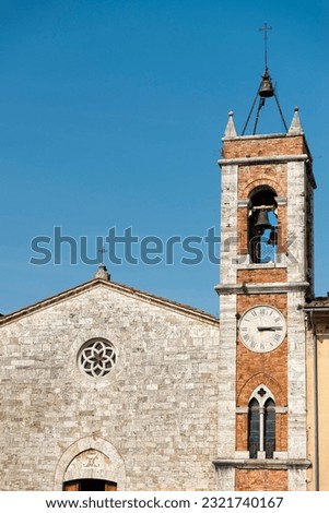 Tuscany medieval san quirico church Royalty-Free Stock Photo #2321740167
