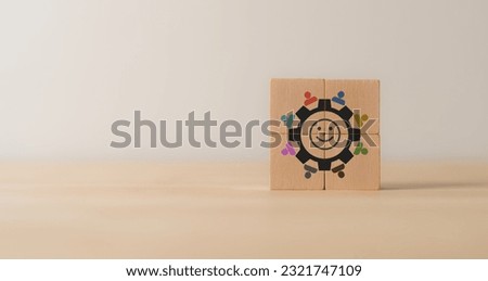 Positive workplace culture and growth concept. Reflecting positively on employee retention and financial goals. Good communication, opportunities for growth, collaboration, reward, strong core value. Royalty-Free Stock Photo #2321747109
